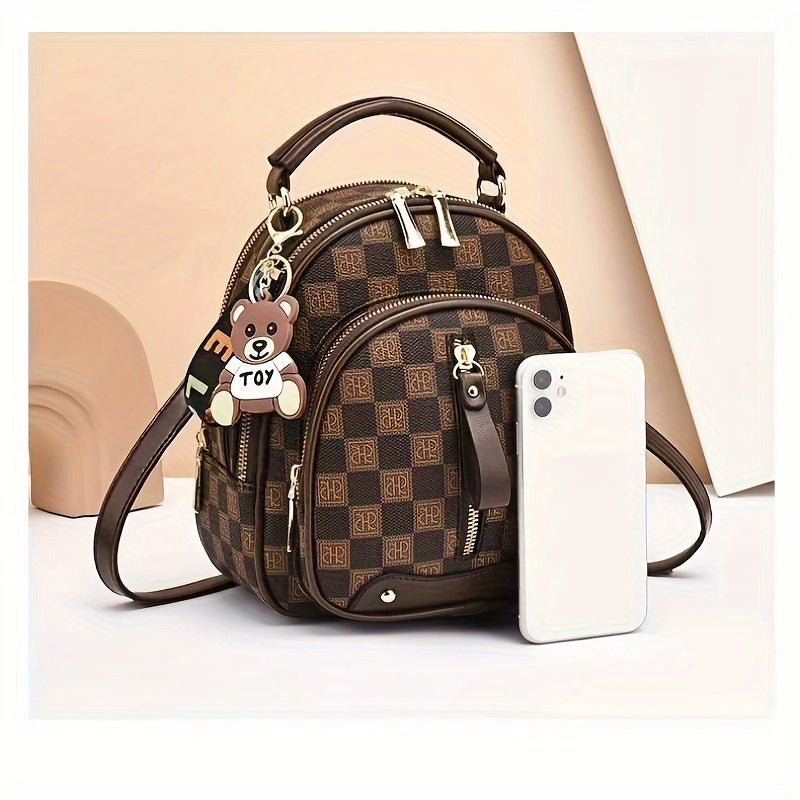 Ish va yo'l harakati uchun zamonaviy, ko'p funksiyali ayollar sumkasi, kichik ruksak yoki yelka sumkasi sifatida ishlatilishi mumkin.