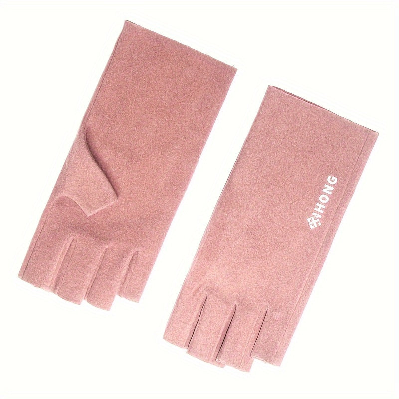Women's Touchscreen Half Finger Gloves Soft Warm Elasticity