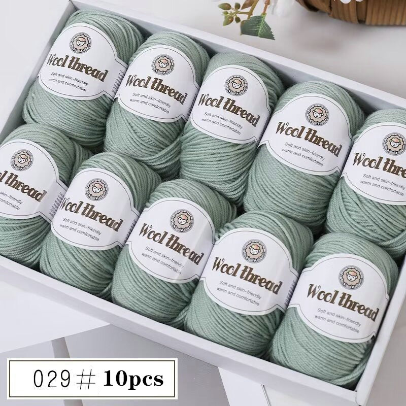 10pcs Australian Wool Yarn 500g Soft Warm Knitting for Sweaters Coats Scarves