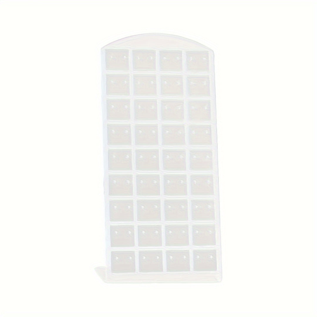 Acrylic Jewelry Display Stand with 72 and 48 Holes for Earrings Black and White
