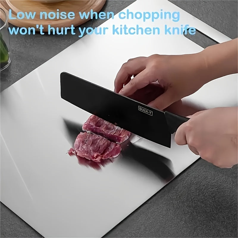Double-Sided Stainless Steel Kitchen Cutting Board Set for Meat Vegetables Fruits