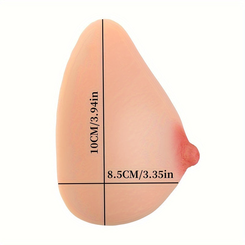Adult Male Silicone Breast Prosthesis with Nipple Pasties, Realistic, Lifelike