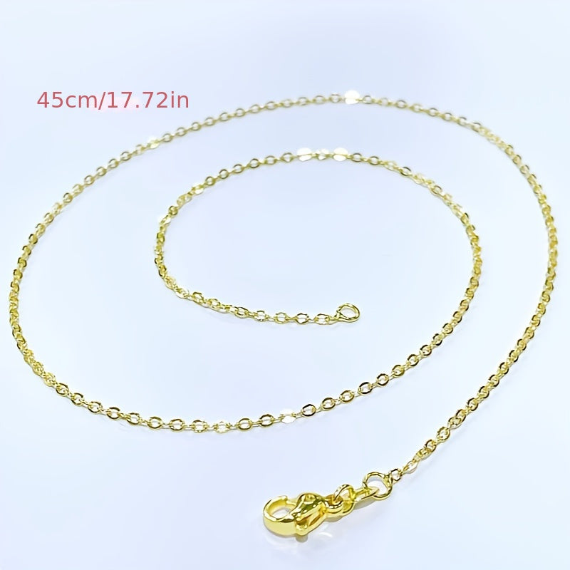 Gold-Plated Necklace with 14mm Round Shell Pearl Pendant for Women