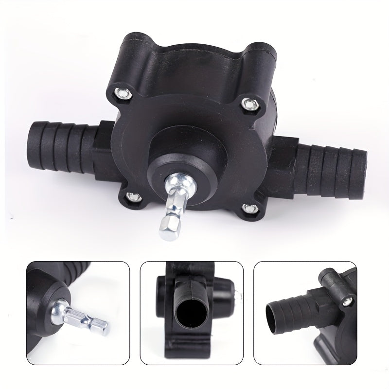 Juego de bomba de agua para taladro manual universal, herramienta de drenaje autocebante