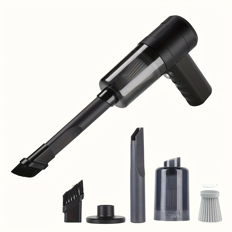 Qo'lga olinadigan simsiz changyutgich, 3KPA so'rish quvvati, qayta zaryadlanadigan litiy batareya, engil va portativ dizayn, yoriq asbobi kiritilgan. Uyda, avtomobilda, uy hayvonlari sochlari, chang uchun foydalanish uchun mos.