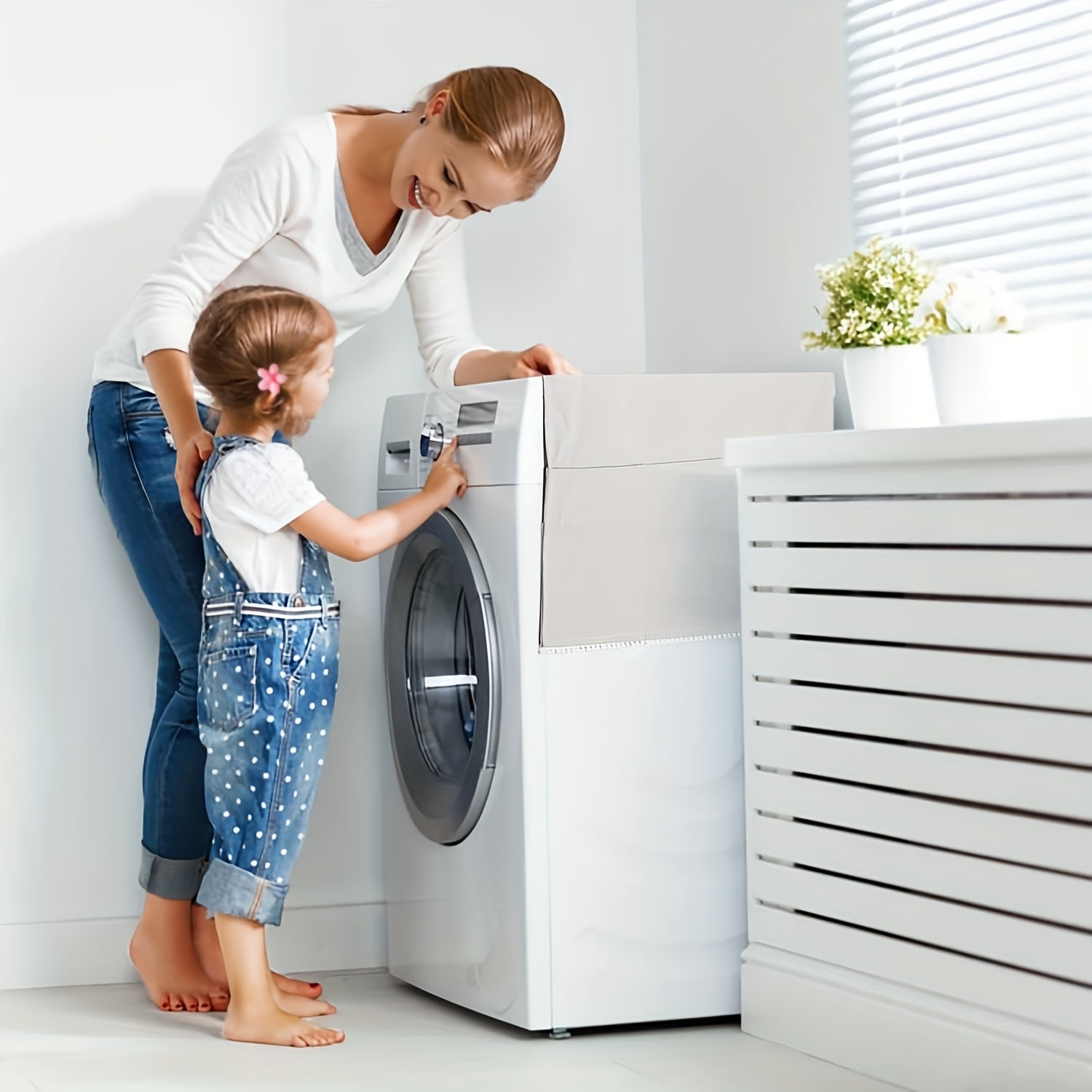 Многофункциональный чехол для бытовой техники с карманами для стиральной машины, сушилки, холодильника