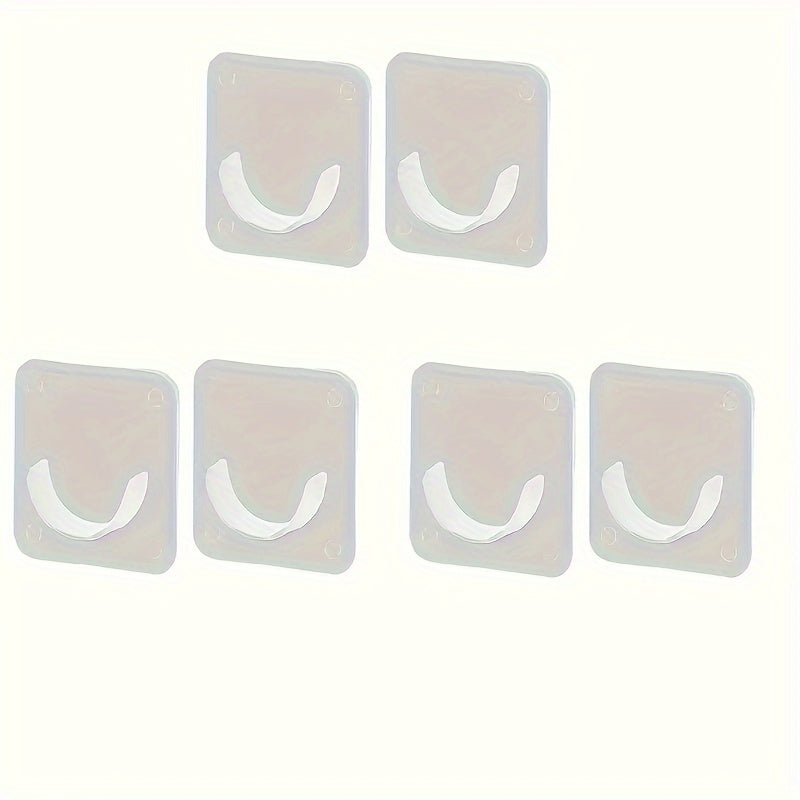 Juego de soportes transparentes para varillas sin taladro para cortinas, barras de ducha, ganchos adhesivos