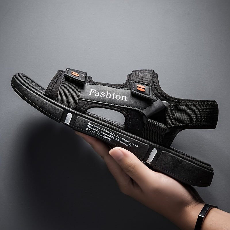 Men's Breathable Open-Toe Fabric Sandals for Indoor Outdoor Beach Use