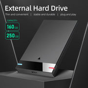 250GB Portable External Hard Drive USB 3.0 NTFS Lightweight Compact
