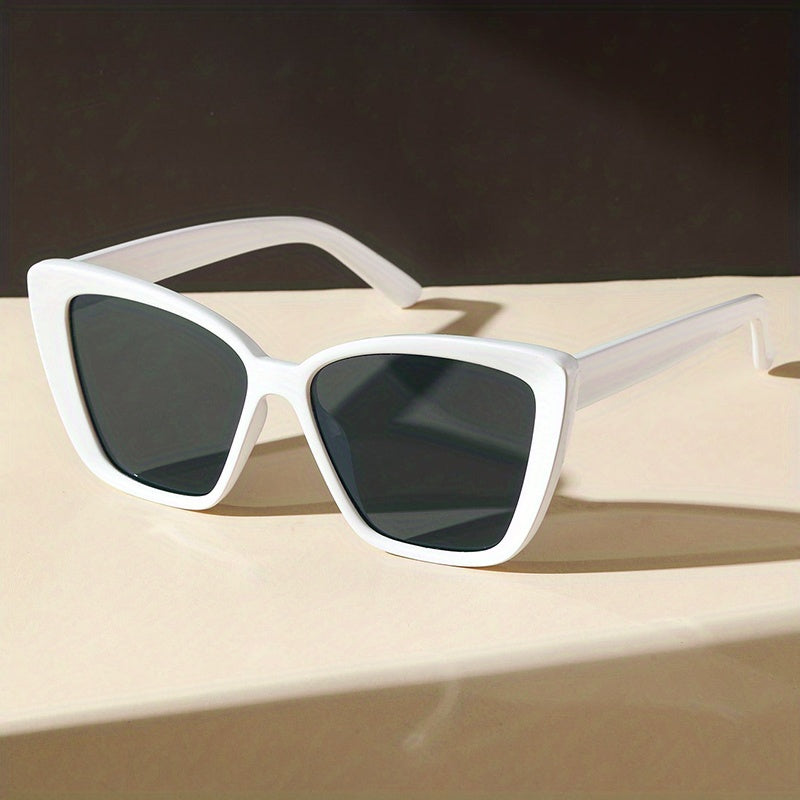 Women's Cat Eye Glasses Large Frame Anti-Reflective Plastic Casual