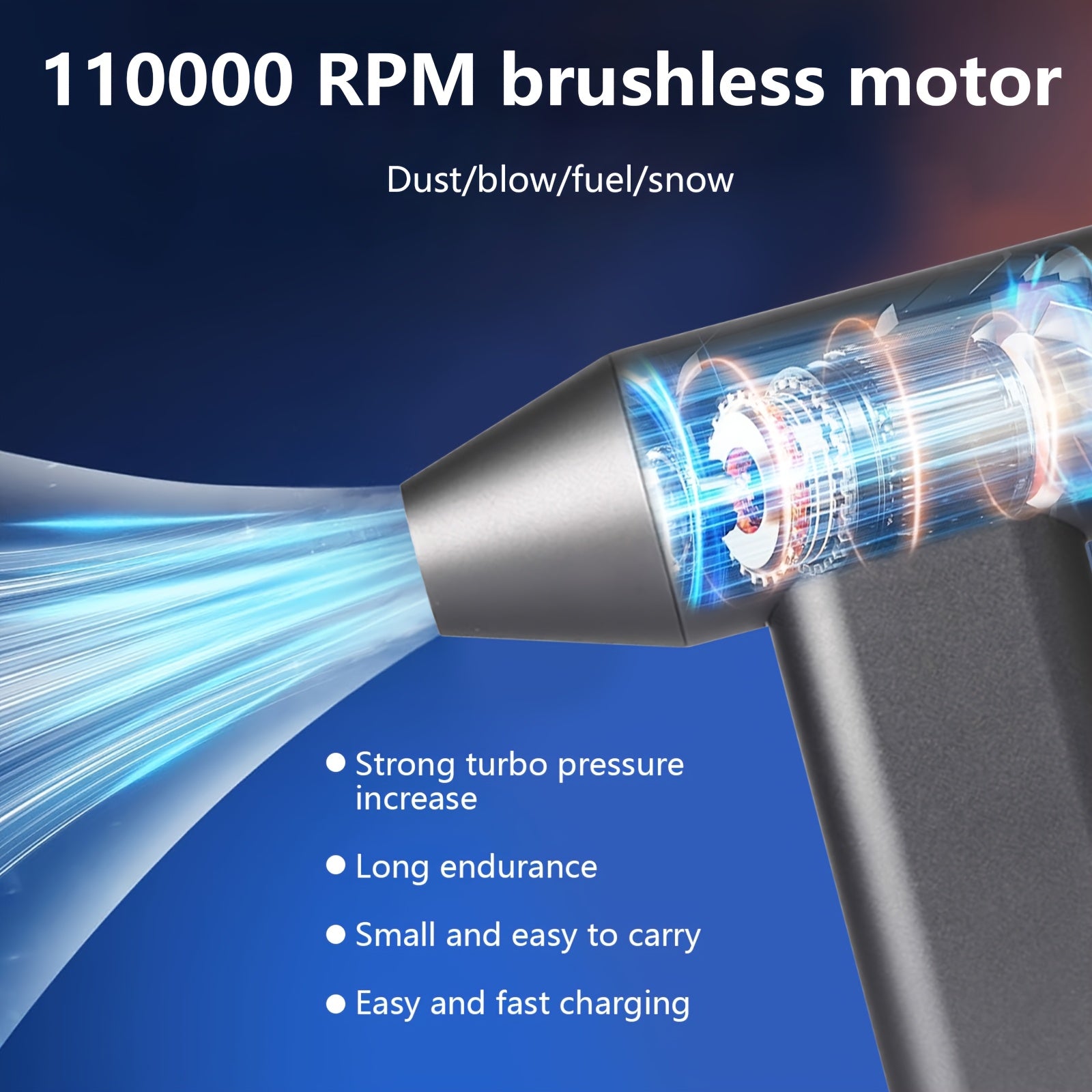 Фен для волос из алюминиевого сплава с бесщеточным мотором, турбовентилятор, подарок