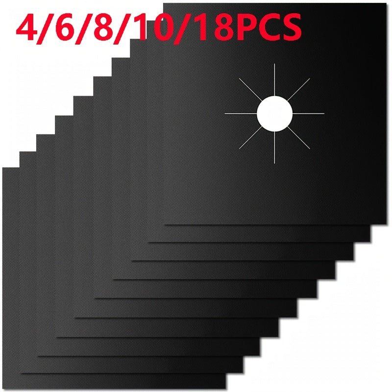Наборы защитных накладок для газовой плиты из 4, 6, 8, 10, 18 штук, антипригарные крышки для конфорок духовки