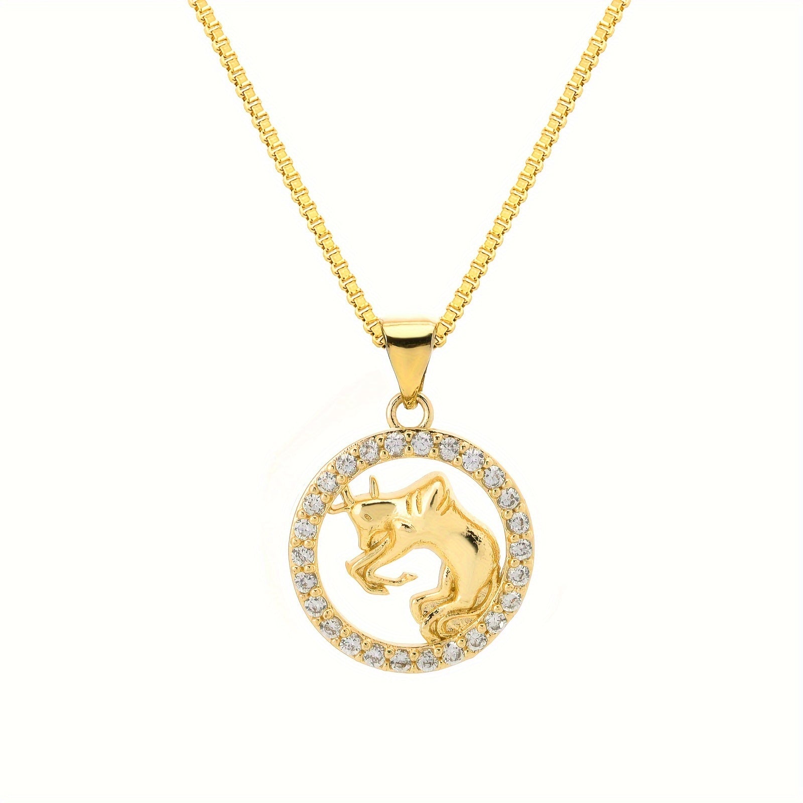12 Constellations Pendant Necklace Gold Plated Zodiac Jewelry for Men Gift