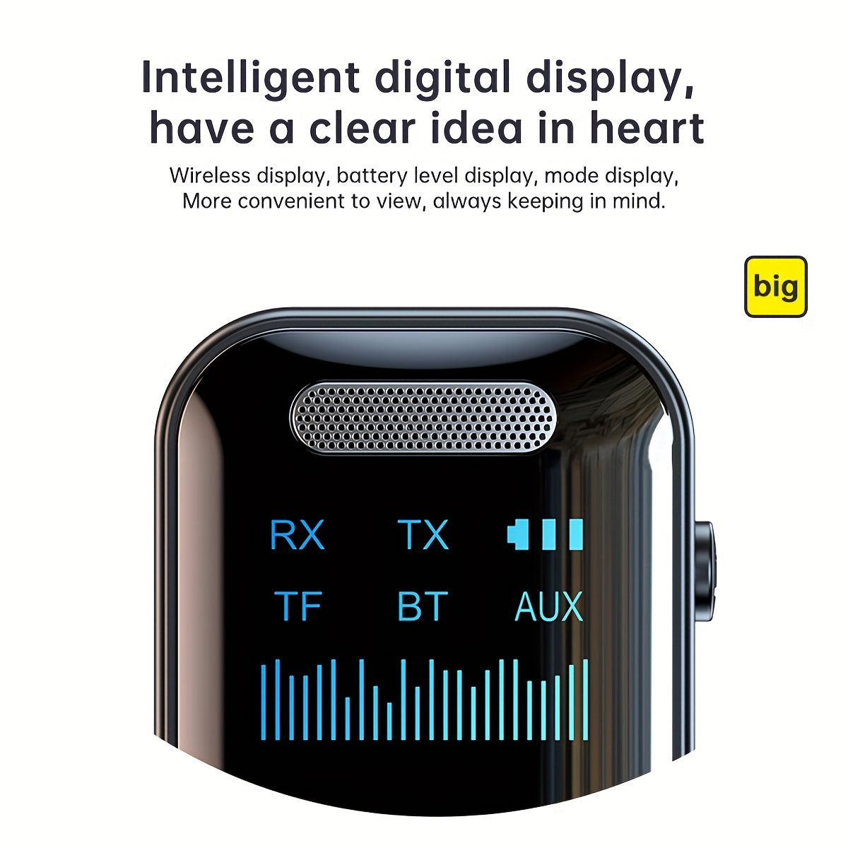 JaJaBor AUX Adapter: Uy stereo dinamiklari uchun simsiz 2in1 uzatgich va qabul qiluvchi, qoʻlni bo'sh qo'yish funksiyasi va yo'qotishsiz MP3 pleer.