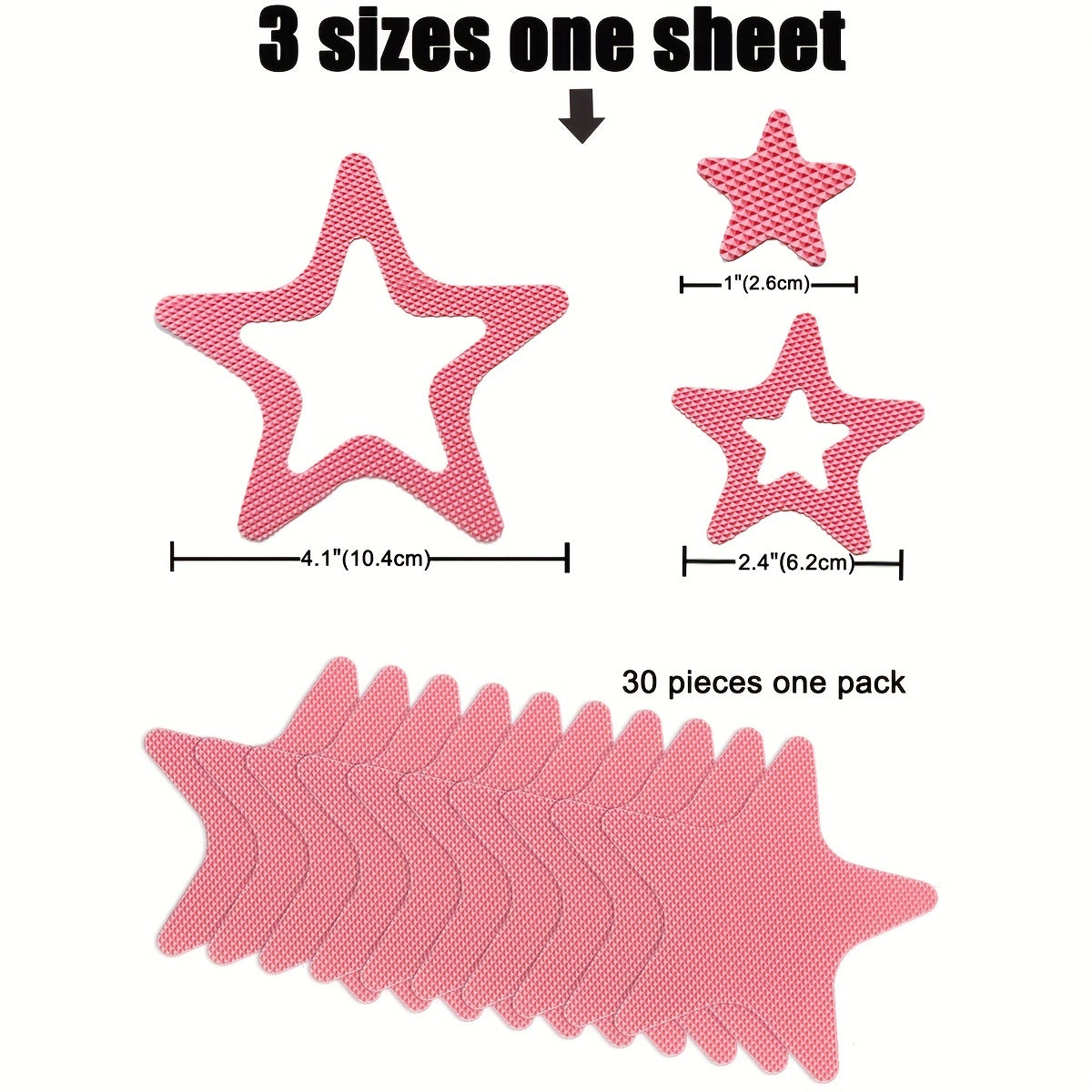Waterproof Star-Shaped Bathtub Stickers Non-Slip Self-Adhesive Removable Bathroom Decor