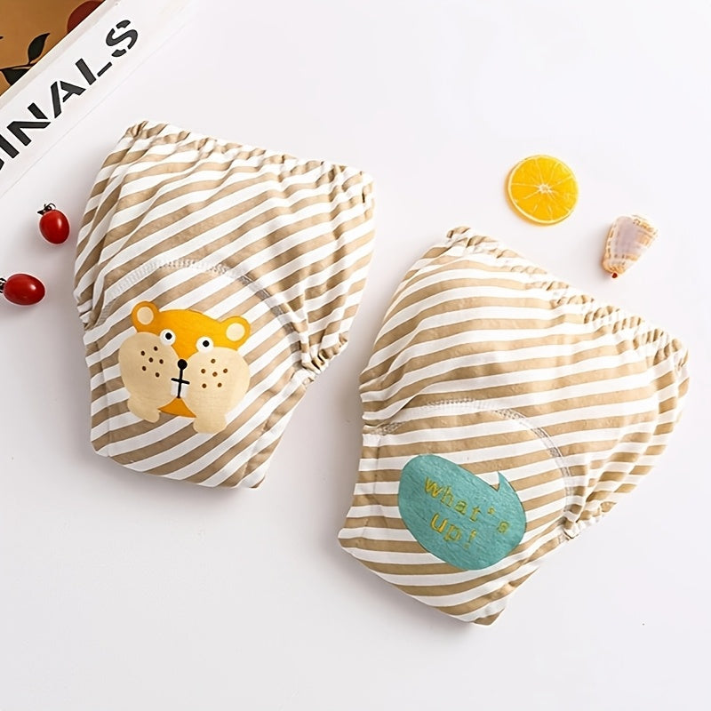 Kids Waterproof Reusable Training Pants with Groundhog Print and Absorbent Gauze