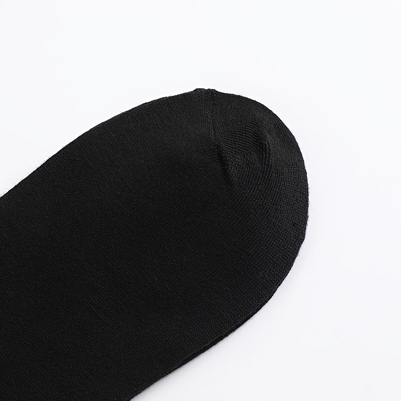 Men's and Women's Geometric Pattern Crew Socks 2-3 Pairs Breathable Polyester Spandex Black White