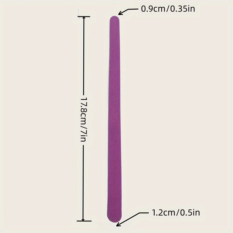 10-Pack Double-Sided Nail Files Wooden Buffers for Manicure and Polishing