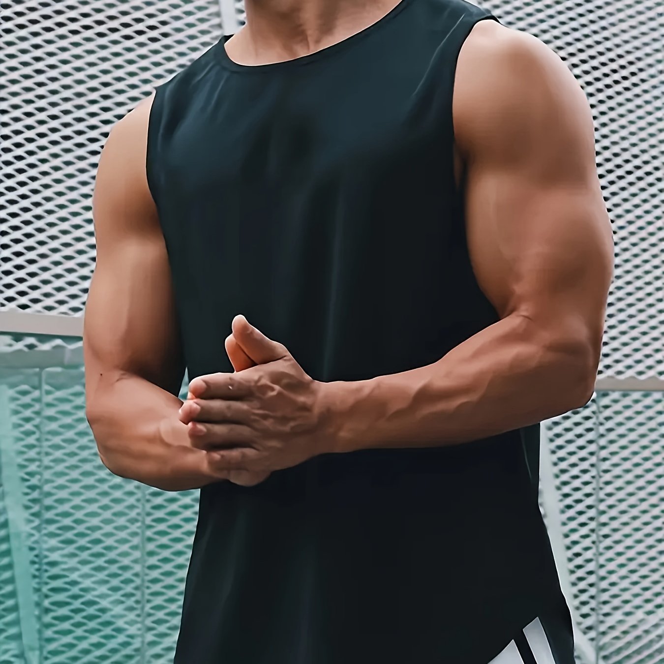 Men's Quick-Dry Moisture-Wicking Tank Top for Gym Sports and Workout