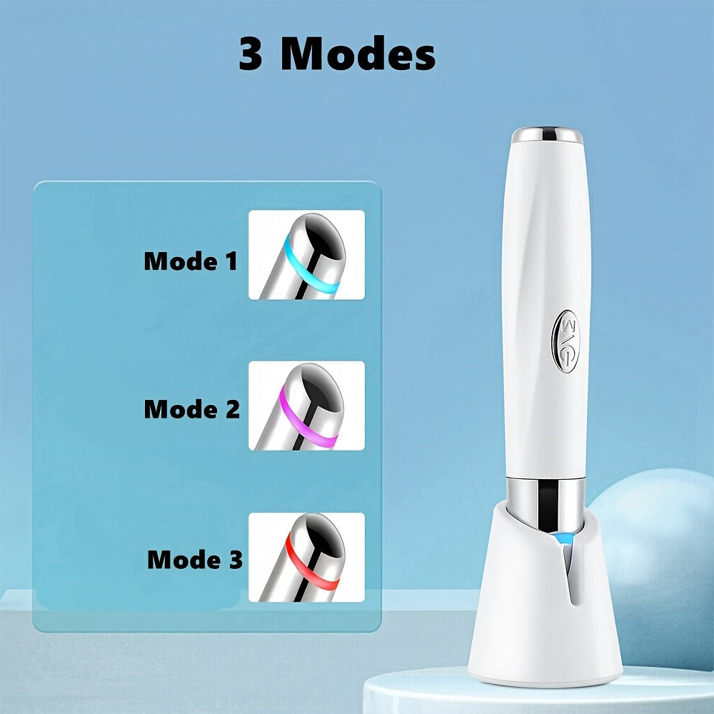 Rechargeable Eye Massager Pen for Puffiness Dark Circles and Fatigue Heated Vibrating Wand Toning Skin