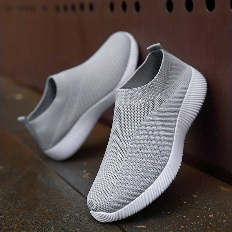 Women's Elastic Sock Shoes Flat Casual Slip-On Sizes 35-43