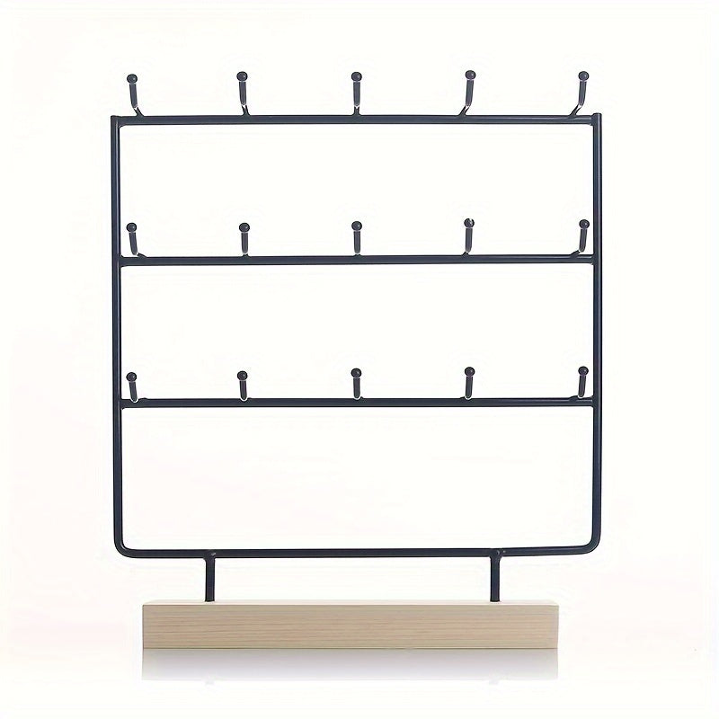 Iron Storage Rack for Key Chain Earrings Ornaments Home Display Organizer