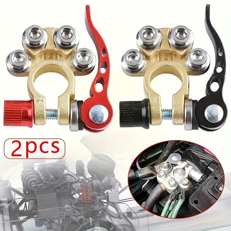 2 Pack Car Battery Terminal Clips Thickened Positive Negative Stake Head