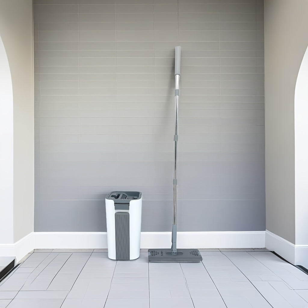 Ko'p funksiyali mopu to'plami - Nam va quruq tozalash uchun - Oshxonalar, hammomlar va yashash xonalarida oson tozalash uchun qalin, chizishsiz padlar bilan - Har xil yuzalar uchun mo'ljallangan mustahkam metall tutqich