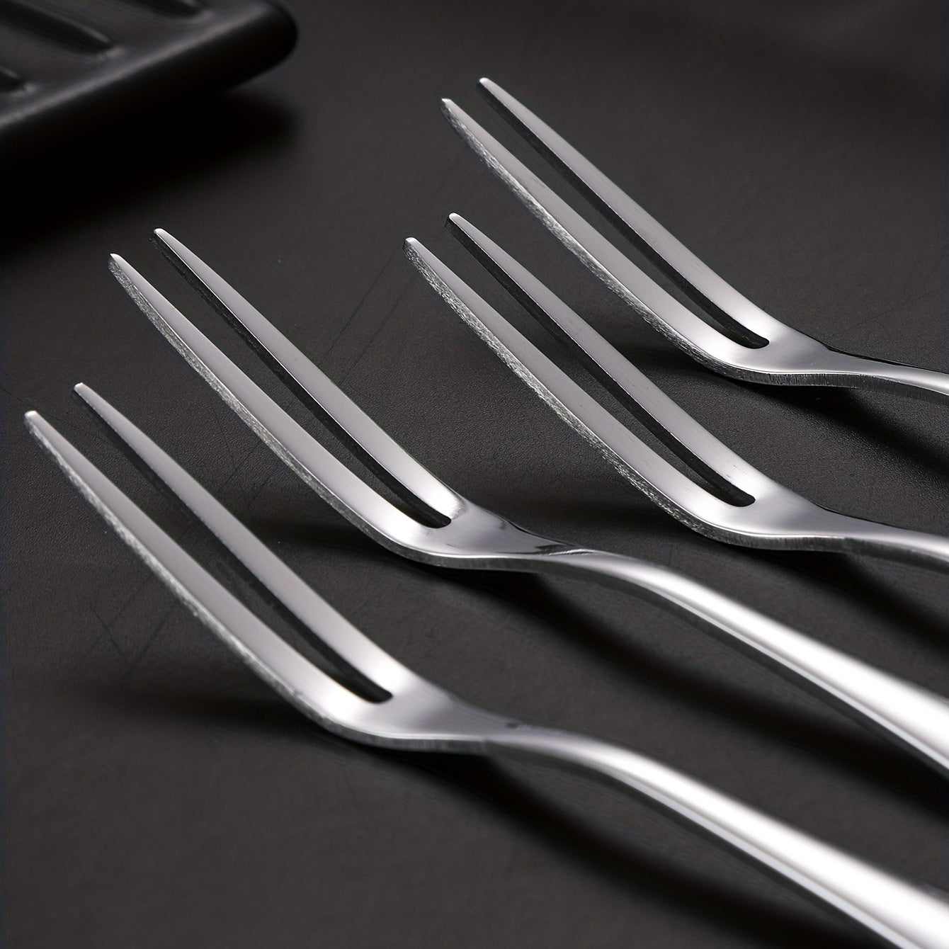 Stainless Steel Fruit Forks Set of 10 for Kitchen Use