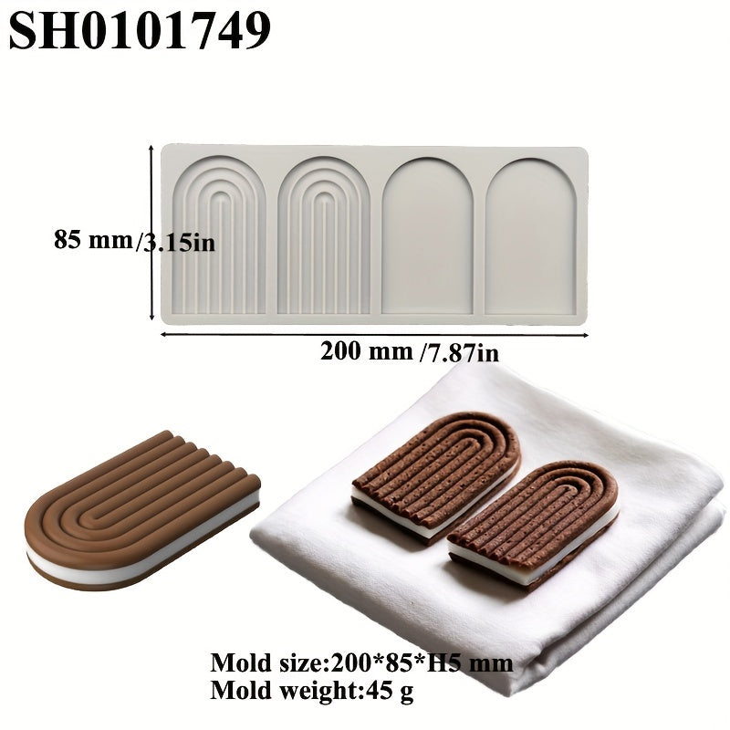 Molde de silicona para chocolate con forma de encaje, pez óseo 3D, decoración de comida