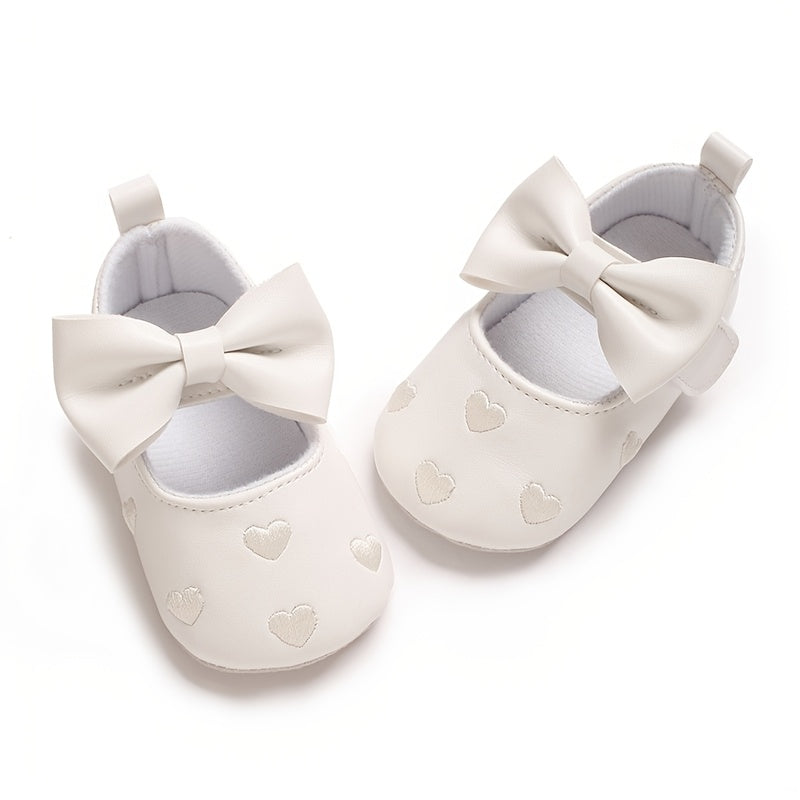 Kichkina qiz bolalar uchun princess poyabzali, bowknot bilan yumshoq taglik, to'ylar va kundalik kiyimlar uchun