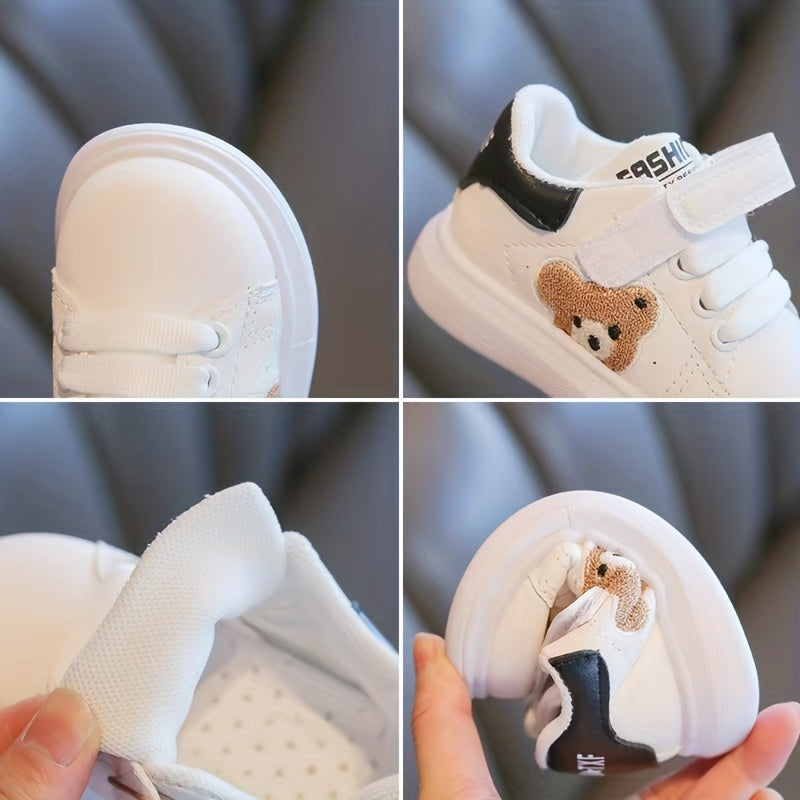 Kids Boys Cartoon Bear Low Top Sneakers Breathable Lightweight Autumn Outdoor Shoes