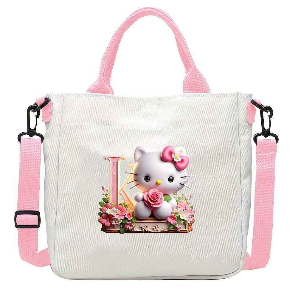 A-Z Letter Design Crossbody Bag for Women Pink Large Capacity Lightweight