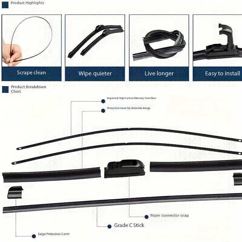 Universal avtomobil shina qopqogʻi Boneless U-shaklli snap shina qopqogʻi
