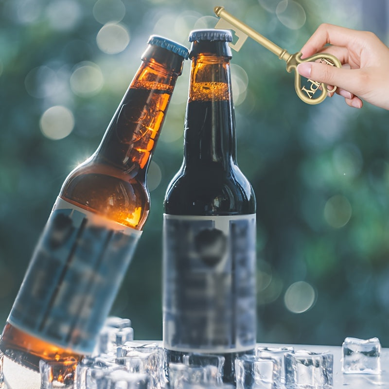Key-Shaped Metal Bottle Opener for Kitchen, Party, Gift, and Holiday Use