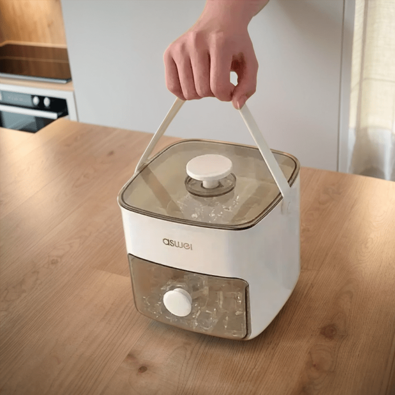 Ice Maker Countertop 48 Ice Cube Capacity with Storage Bin for Drinks