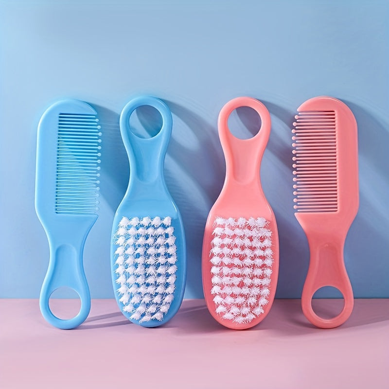 Baby Hair Care Set with Comb and Brush for Newborns and Infants