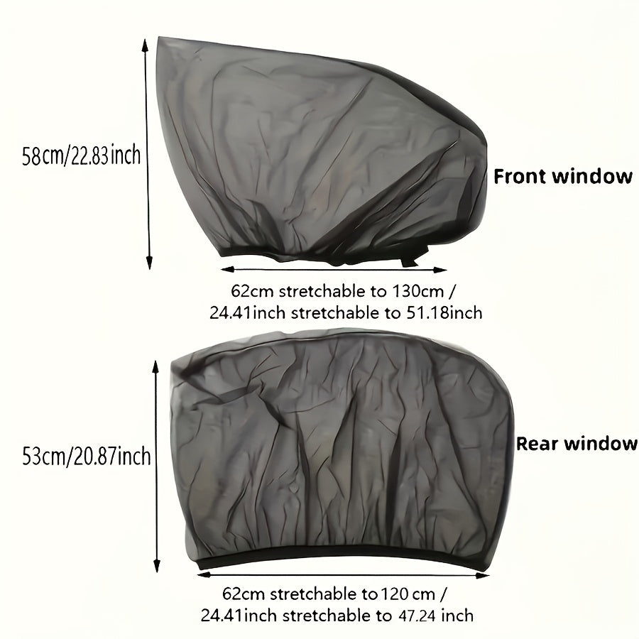 2 dona Universal avtomobil yon oynasi quyosh nurlari himoyasi nafas oladigan tarmoq UV himoyasi sozlanadigan