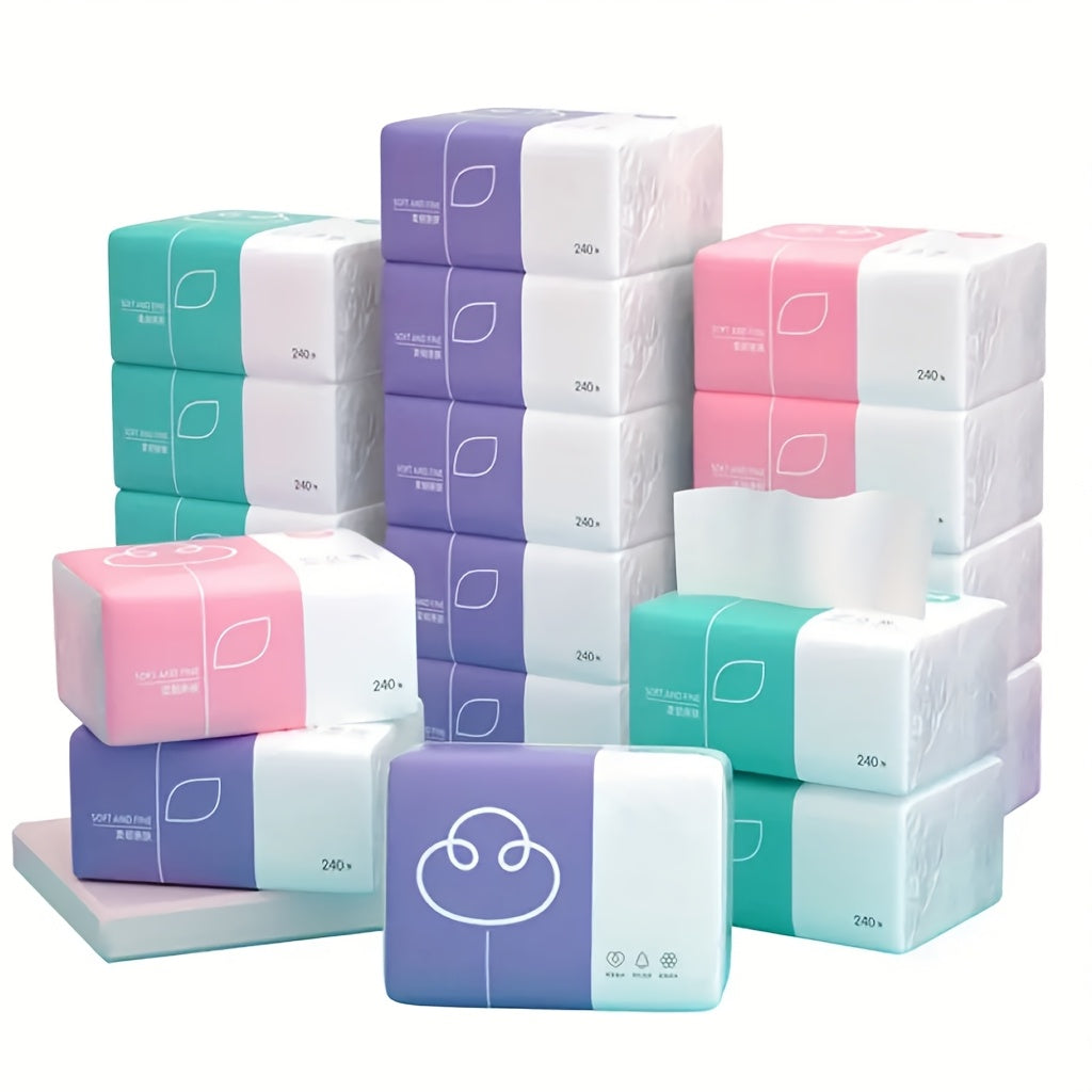 40 Sheets Ultra-Soft Embossed Paper Towels for Home Car and Commercial Use