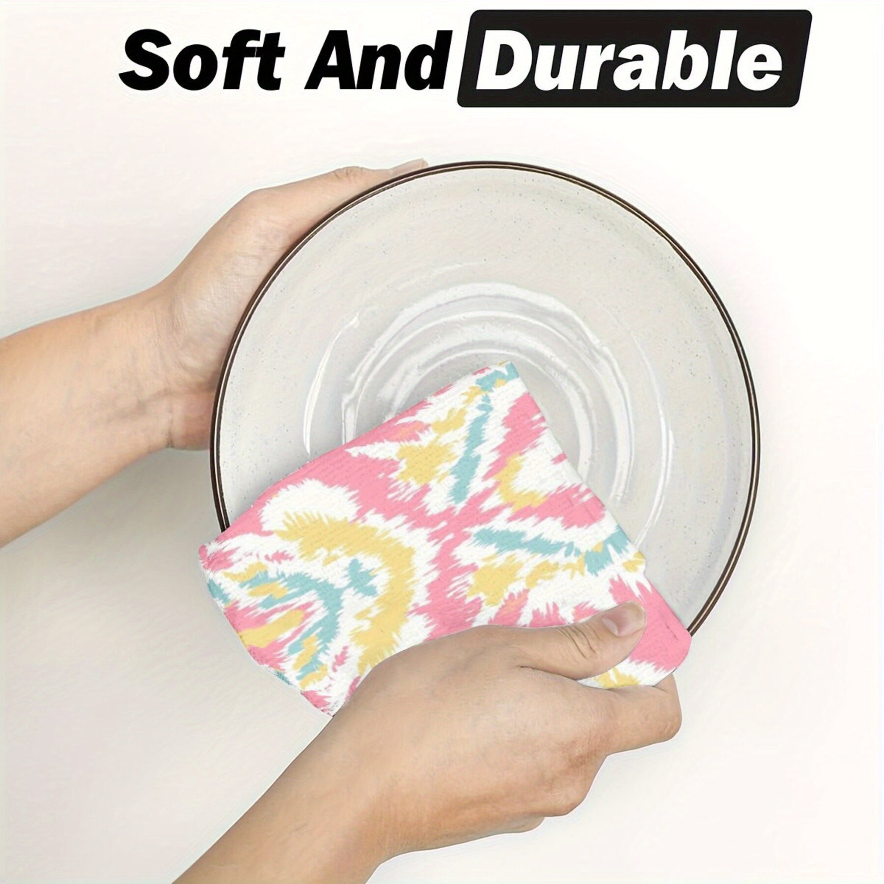 Two Pieces Scouring Pad Dish Cloths for Cleaning and Scrubbing