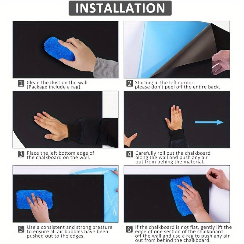 Blackboard Sticker for Home School Office Magnetic Black Surface for Drawing and Teaching