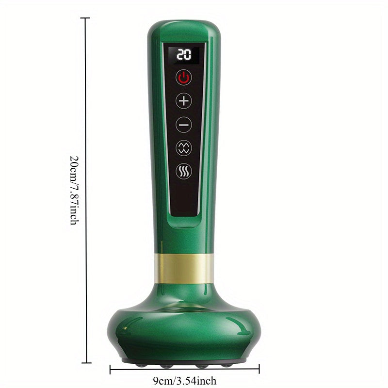 Elektr vakuum kubok massajchisi, 8 ta po'lat shar, 12 ta sozlanadigan tish, issiq siqish, raqamli ekran, USB zaryadlash va 1800mAh batareya bilan.