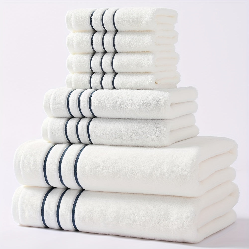 Set of 8 Cotton Towels Bath Hand Face Assorted Sizes Home Bathroom Accessories