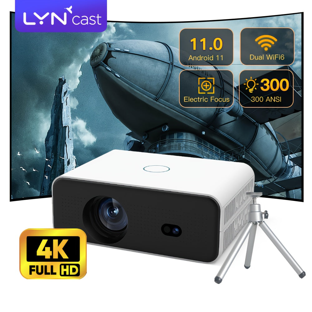 Proyector portátil para exteriores 4K WiFi6 con corrección automática de keystone para cine en casa