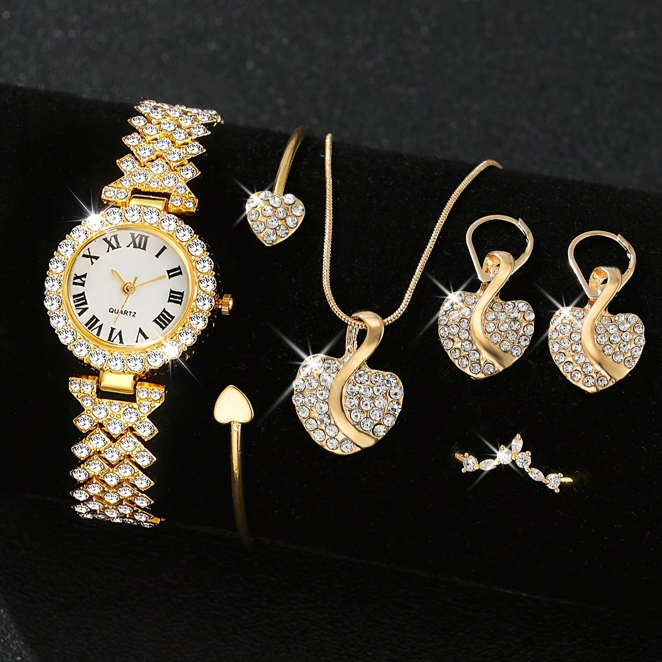 Set of 6 Minimalist Women's Wristwatches in Silver and Gold Tones