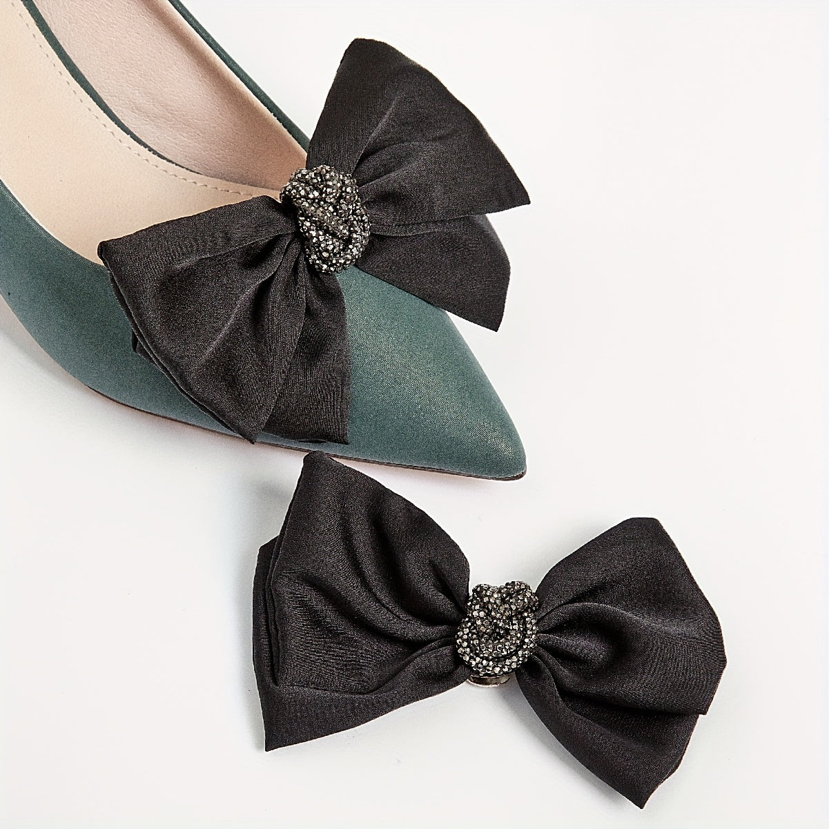 Set of 2 Women’s Polyester Bowknot Shoe Charms for High Heels
