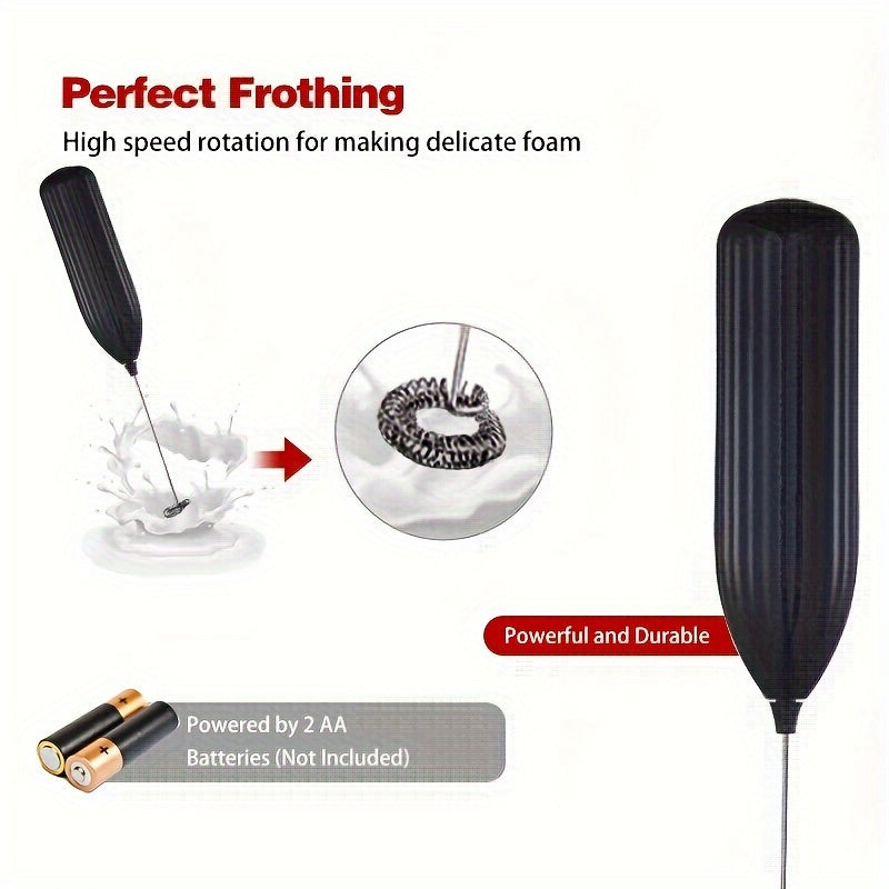 Electric Milk Frother Handheld Mini Drink Mixer for Coffee Cappuccino Frappe Chocolate