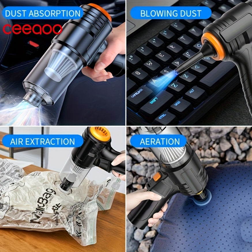 Multi-Purpose Rechargeable Handheld Vacuum with Strong Suction and Accessories