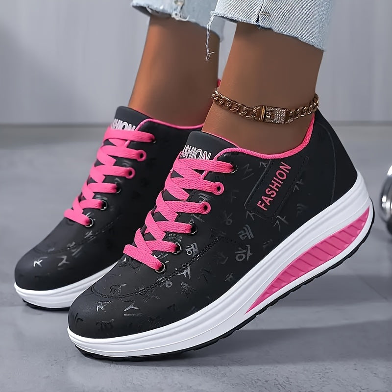 Women's Sneakers Synthetic Mesh Breathable Casual Low-Top Brown White Yellow