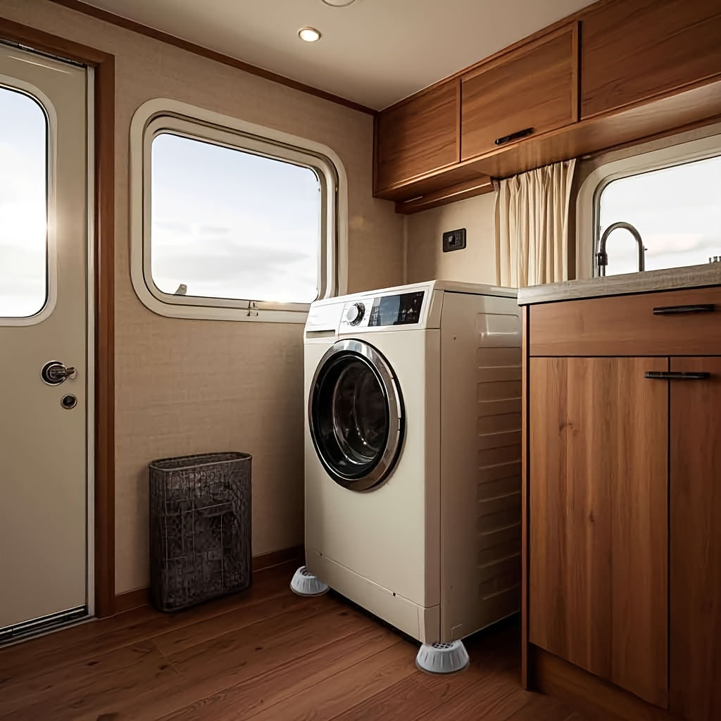 4 Pack Washing Machine Support Pads Shock Absorbing Noise Reducing Anti-Slip